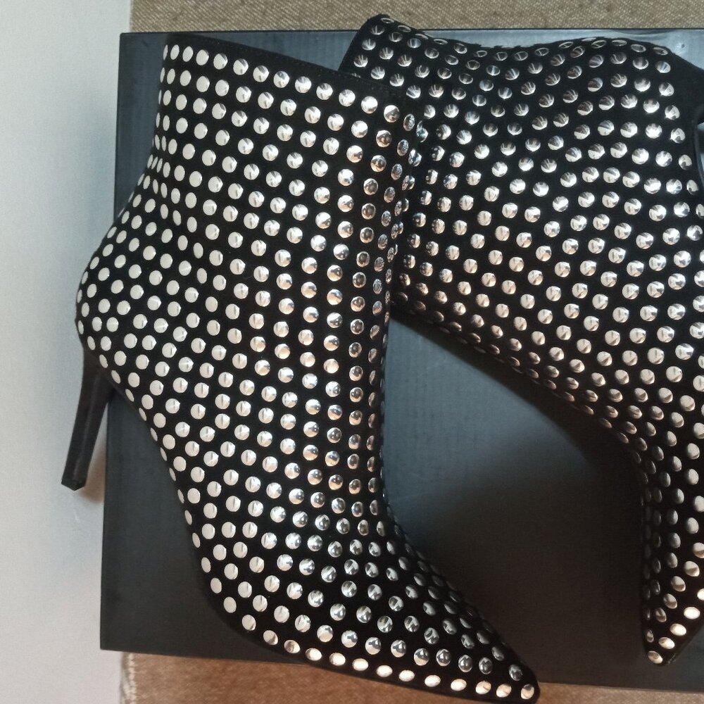 INC Black Studded Boots